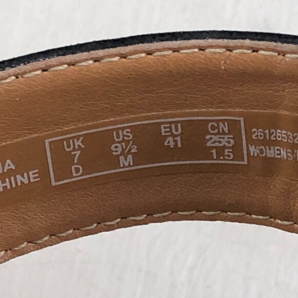 Clarks Women's Size 9.5M Reely Juno Black Leather 3 Strap Wedge Heel Sandals - Picture 16 of 16